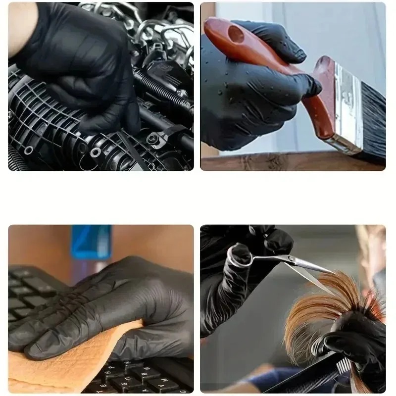 ถุงมือยางดำแบบใช้แล้วทิ้ง สำหร - Latex Disposable Glove บทวิจารณ์และราคา