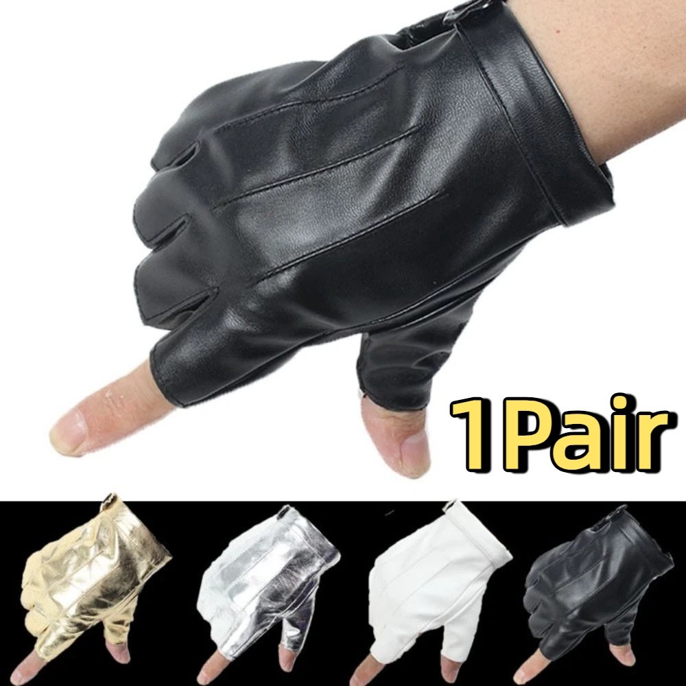 แฟชั่นพังค์ PU ถุงมือขับรถ ดีไ - Leather Driving Glove บทวิจารณ์และราคา