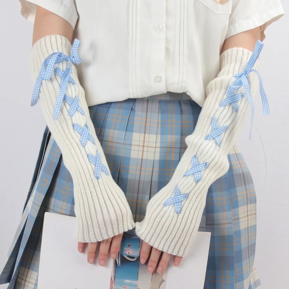 ปลอกแขนถักไหมพรมสำหรับผู้หญิง  - Fingerless Glove Knit บทวิจารณ์และราคา