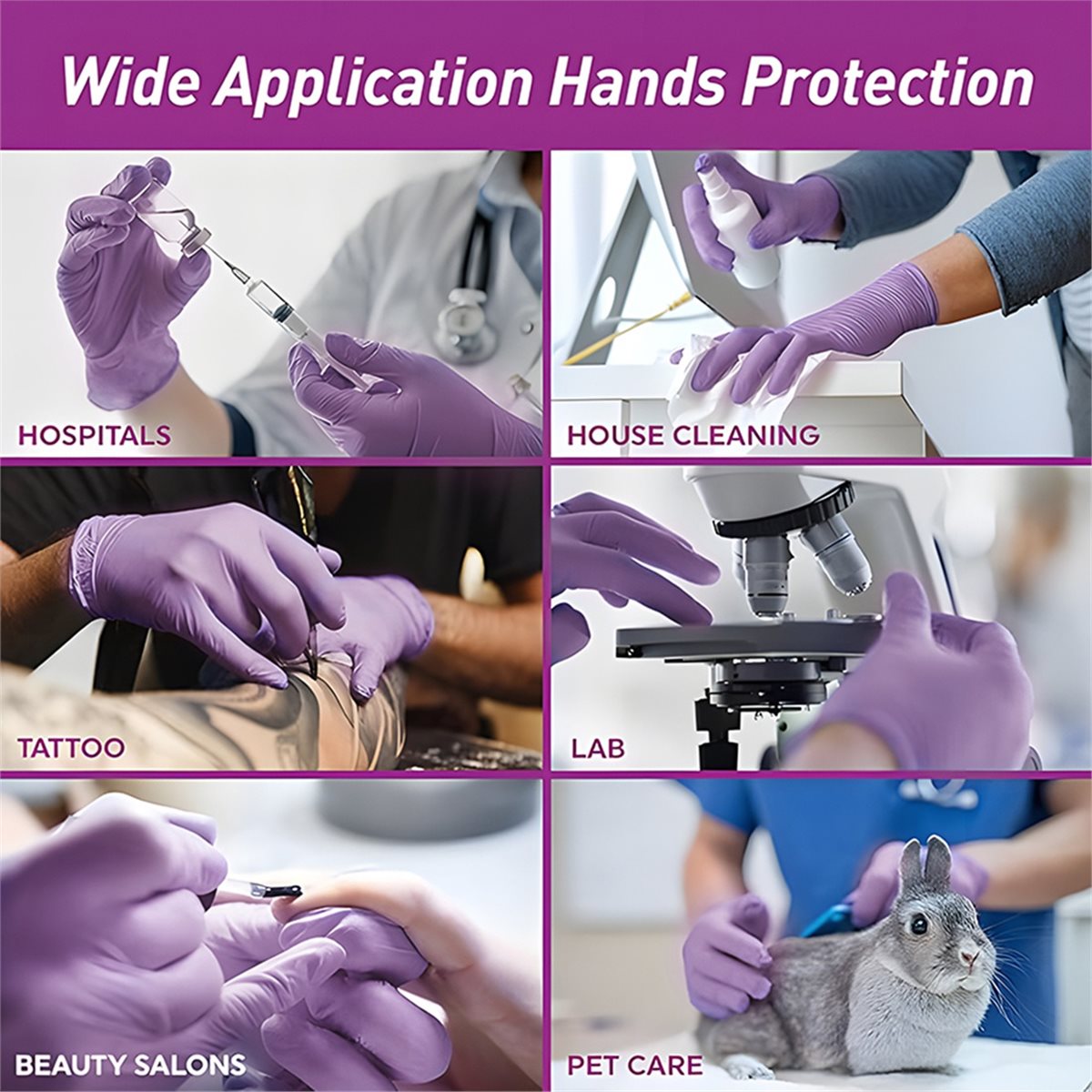 ถุงมือไนไตรล์แบบใช้แล้วทิ้ง 10 - Exam Glove Nitrile บทวิจารณ์และราคา