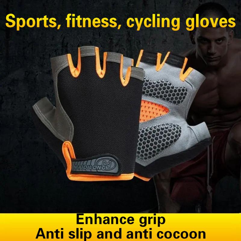1 คู่ถุงมือปั่นจักรยานแบบครึ่ง - Fingerless Glove Knit บทวิจารณ์และราคา