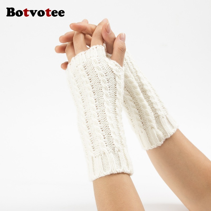 ถุงมือไหมพรมแบบครึ่งนิ้ว Botvo - Fingerless Glove Knit บทวิจารณ์และราคา