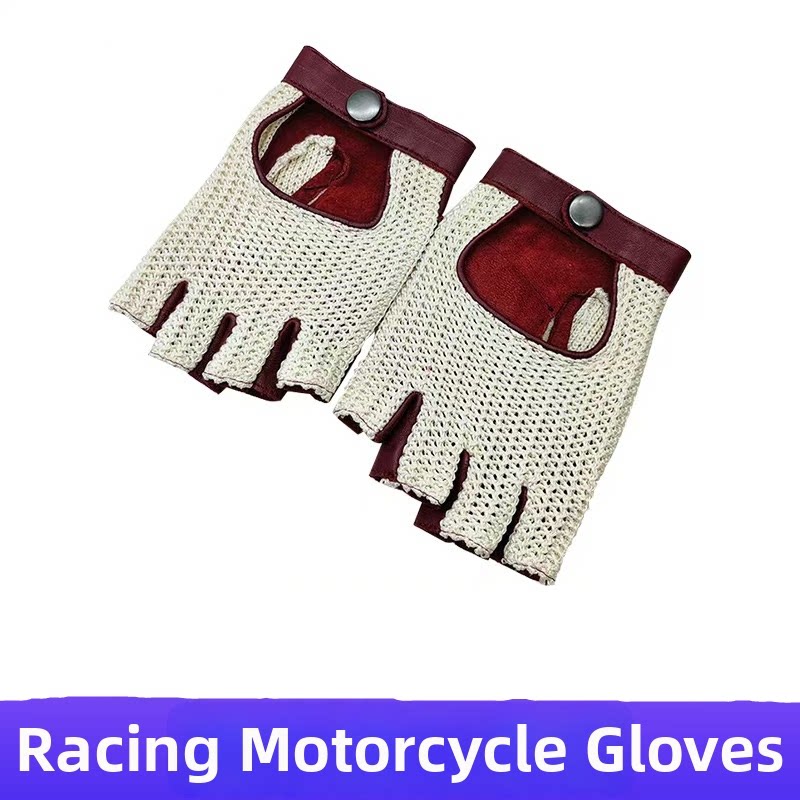 ถุงมือหนังแกะแท้แบบครึ่งนิ้ว ส - Leather Driving Glove บทวิจารณ์และราคา